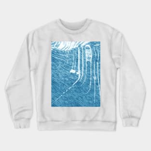 rice field in cyan Crewneck Sweatshirt